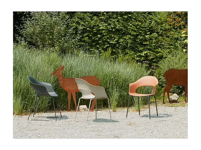 SET 2 SEDIE NATURAL LADY B TECNOPOLIMERO MADE IN ITALY SCAB DESIGN - Tortora 15