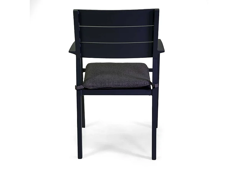 Poltrona alluminio Salomon antracite con cuscino cm 55x60h89