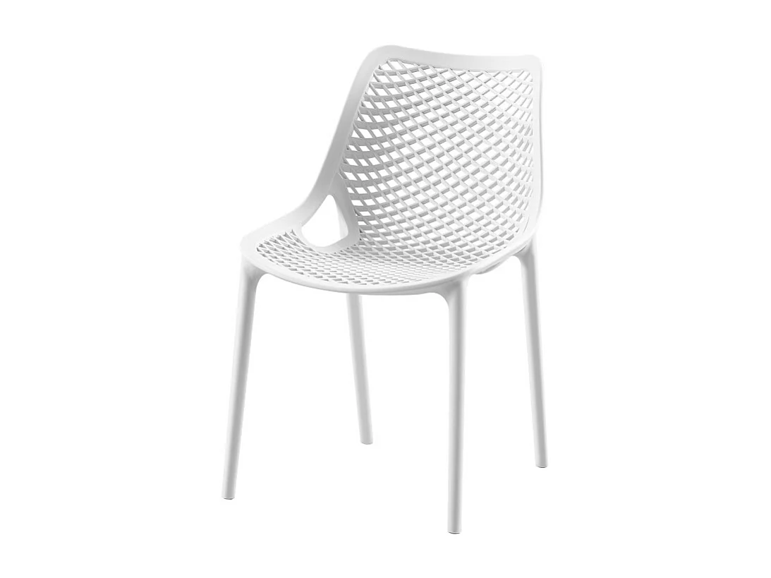 Set Da 4 sedie Braga 2 In Polipropilene Bianco Per Soggiorno, Cucina E Arredo Bar