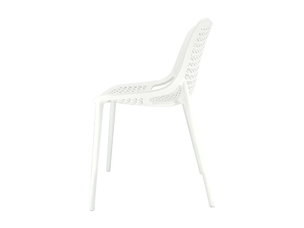 Set Da 4 sedie Braga 2 In Polipropilene Bianco Per Soggiorno, Cucina E Arredo Bar