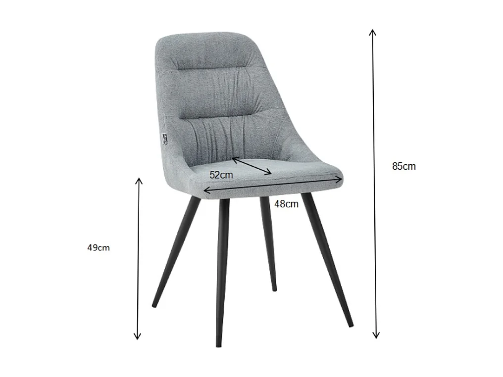 Set di 2 Sedie imbottita Cascade in tessuto colore verde