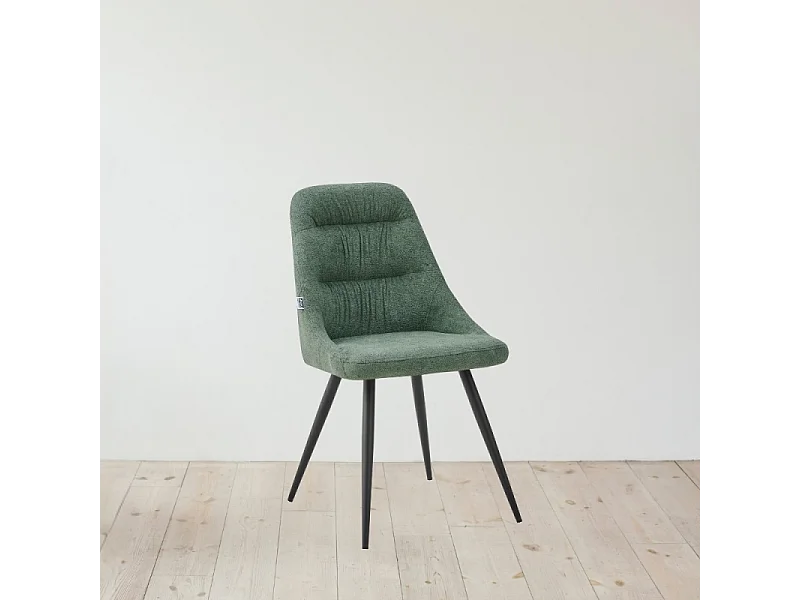 Set di 2 Sedie imbottita Cascade in tessuto colore verde
