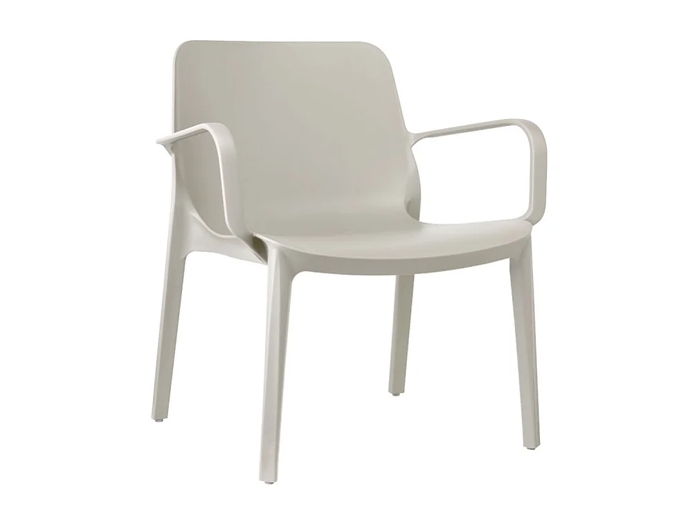 SET 2 SEDIE GINEVRA LOUNGE TECNOPOLIMERO MADE IN ITALY SCAB DESIGN - Tortora 15