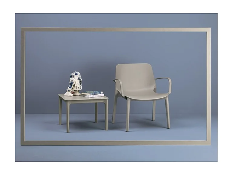 SET 2 SEDIE GINEVRA LOUNGE TECNOPOLIMERO MADE IN ITALY SCAB DESIGN - Tortora 15