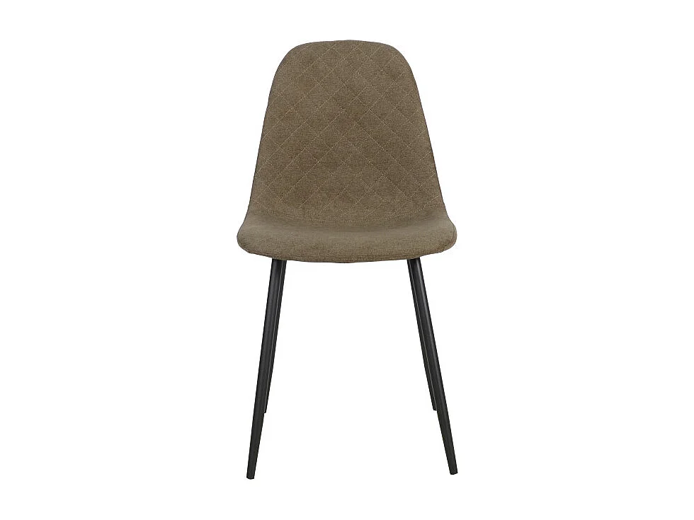 Set Da 4 sedie New Lena Tessuto Tortora Gambe Nere Per Soggiorno, Cucina E Arredo Bar