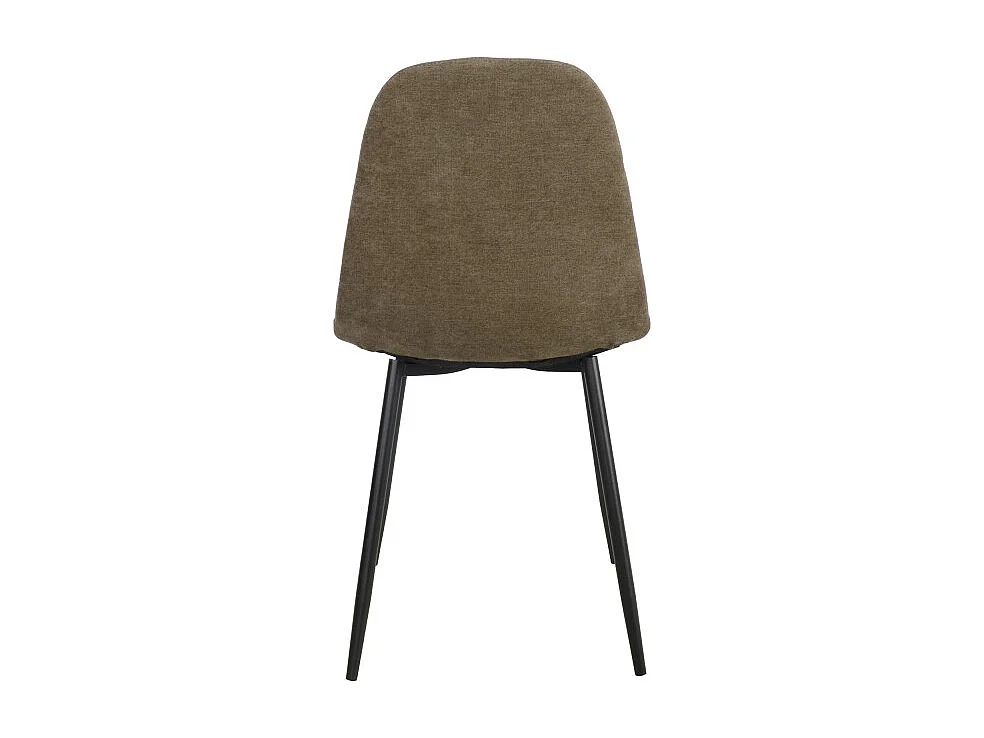 Set Da 4 sedie New Lena Tessuto Tortora Gambe Nere Per Soggiorno, Cucina E Arredo Bar