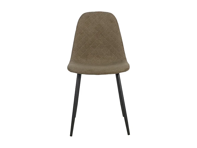 Set Da 4 sedie New Lena Tessuto Tortora Gambe Nere Per Soggiorno, Cucina E Arredo Bar