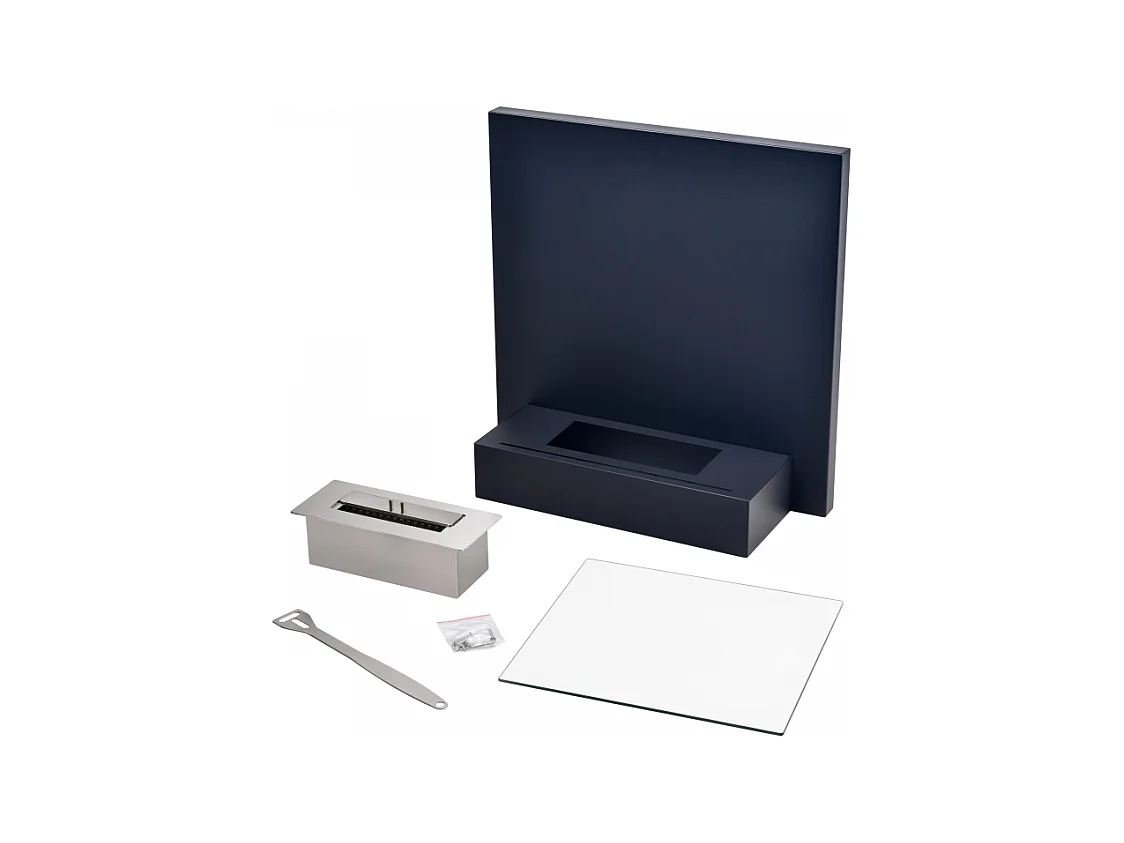 MONET Caminetto a bioetanolo da parete Nero