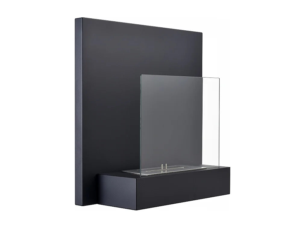 MONET Caminetto a bioetanolo da parete Nero