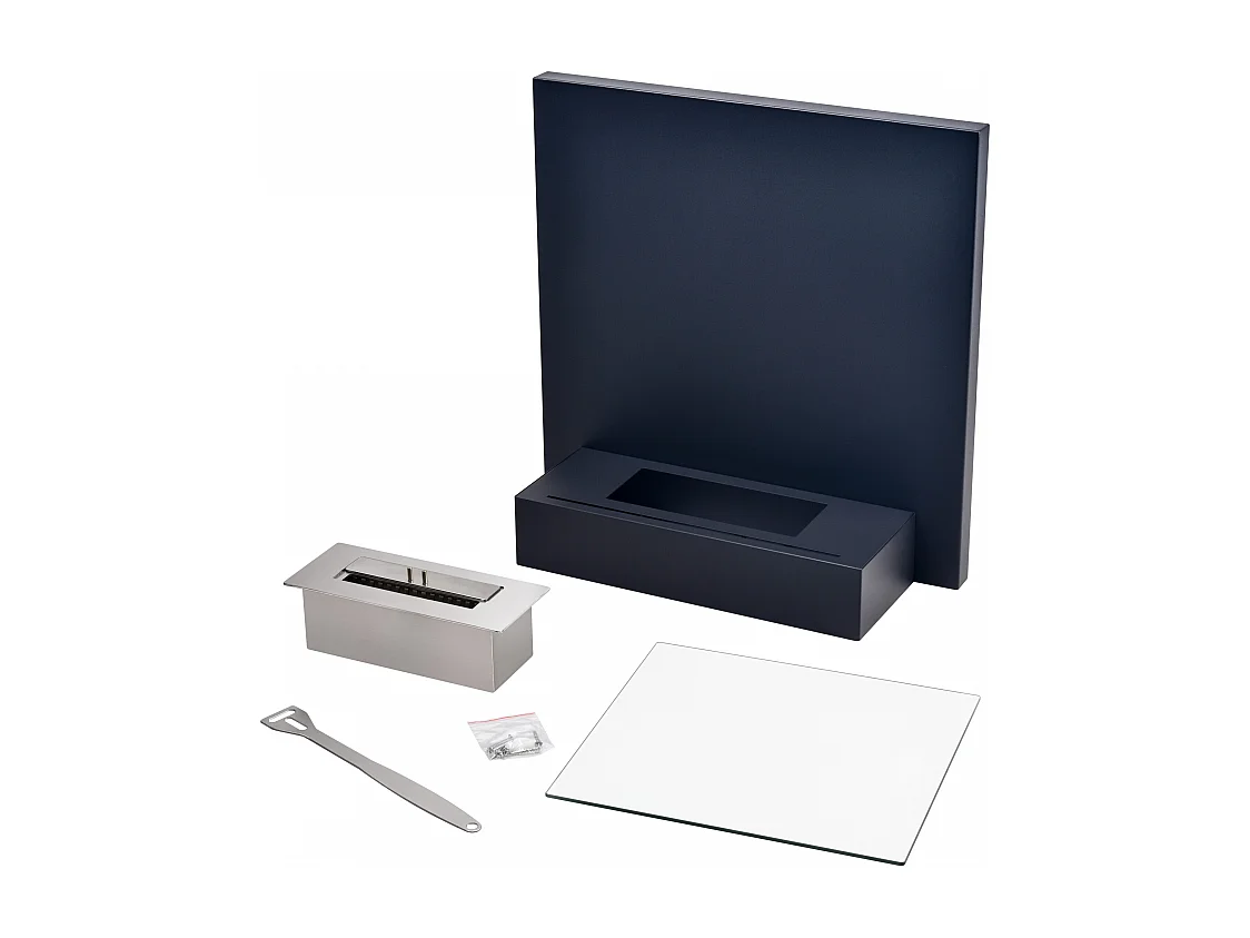 MONET Caminetto a bioetanolo da parete Nero