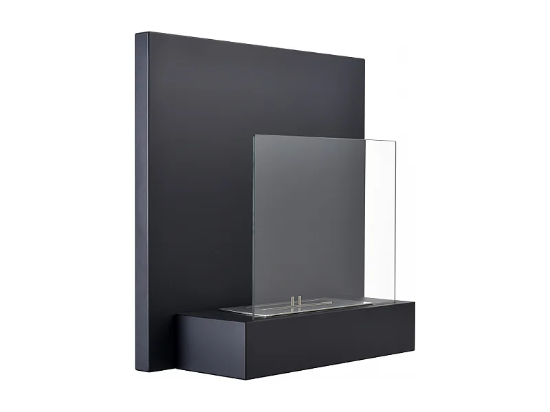 MONET Caminetto a bioetanolo da parete Nero