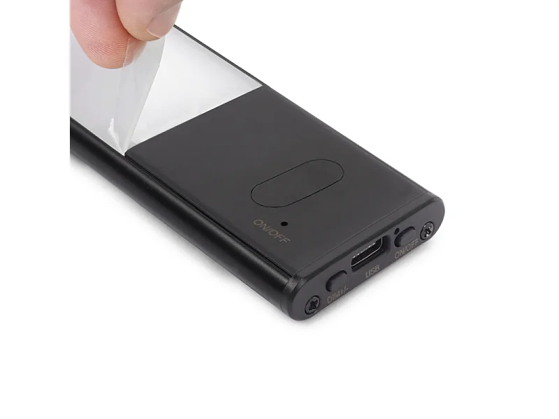 Applique LED Kaus Black ricaricabile via USB con sensore tattile di prossimità, 240mm, Verniciato nero