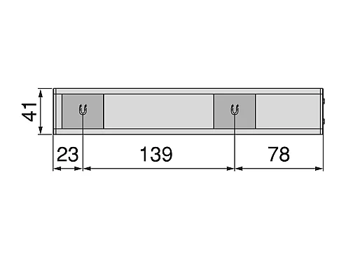 Applique LED Kaus Black ricaricabile via USB con sensore tattile di prossimità, 240mm, Verniciato nero