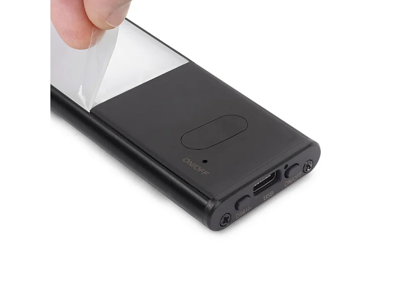 Applique LED Kaus Black ricaricabile via USB con sensore tattile di prossimità, 240mm, Verniciato nero