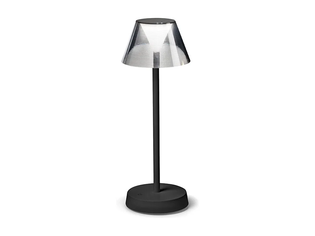 Lampada Da Scrivania-Ufficio Moderna Lolita Metallo Nero Led 7W 3000K