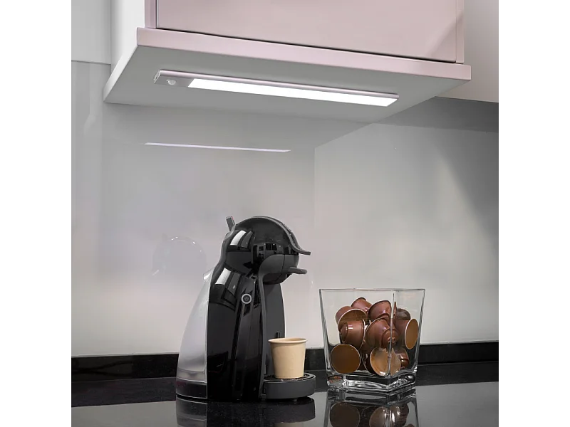 Luminaria LED Kaus ricaricabile tramite usb e con sensore di movimento, L 600 mm, Anodizzato opaco, Plastica e alluminio