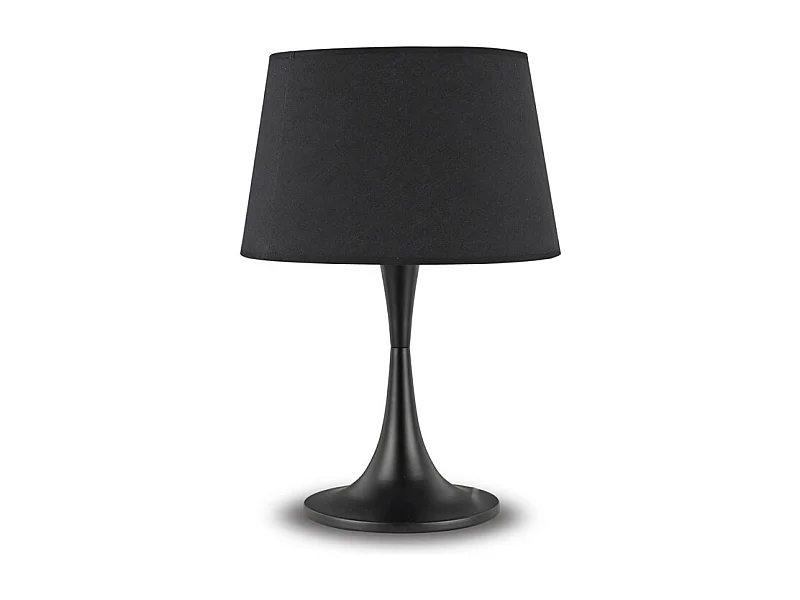Lampada Da Scrivania-Ufficio Moderna London Metallo Nero 1 Luce E27 Big