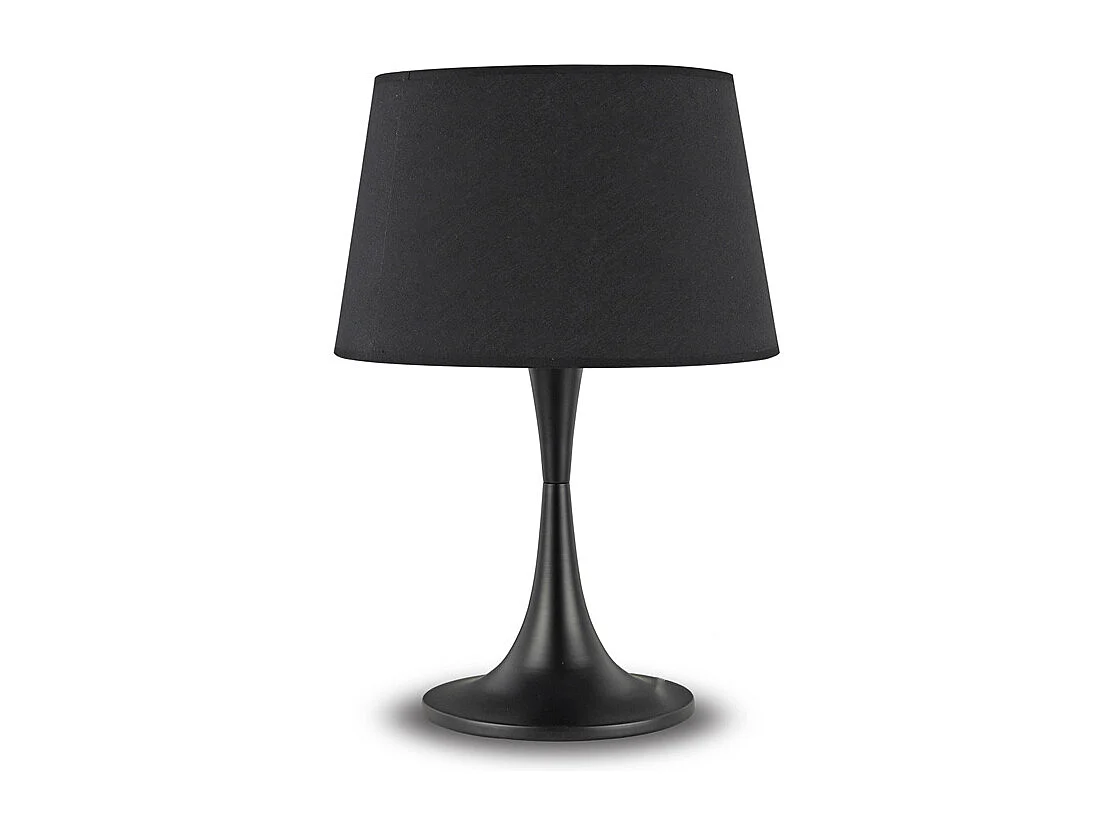 Lampada Da Scrivania-Ufficio Moderna London Metallo Nero 1 Luce E27 Big