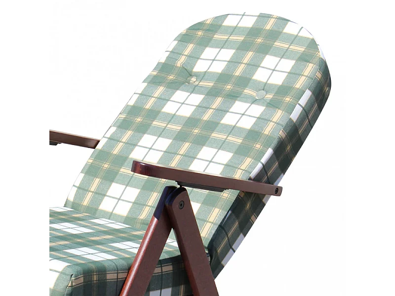 POLTRONA 4 POSIZIONI RELAX FAGGIO con CUSCINO E PROLUNGA