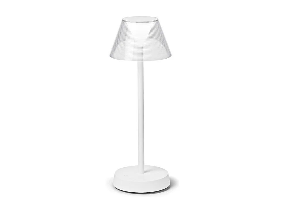 Lampada Da Scrivania-Ufficio Moderna Lolita Metallo Bianco Led 7W 3000K