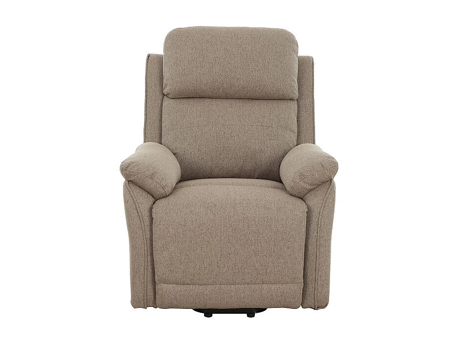 Poltrona Relax Eugenia 2 Motori con Usb Tessuto Tortora