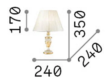 Lampade Da Scrivania - Ufficio Classico Firenze Metallo Oro 1 Luce E14