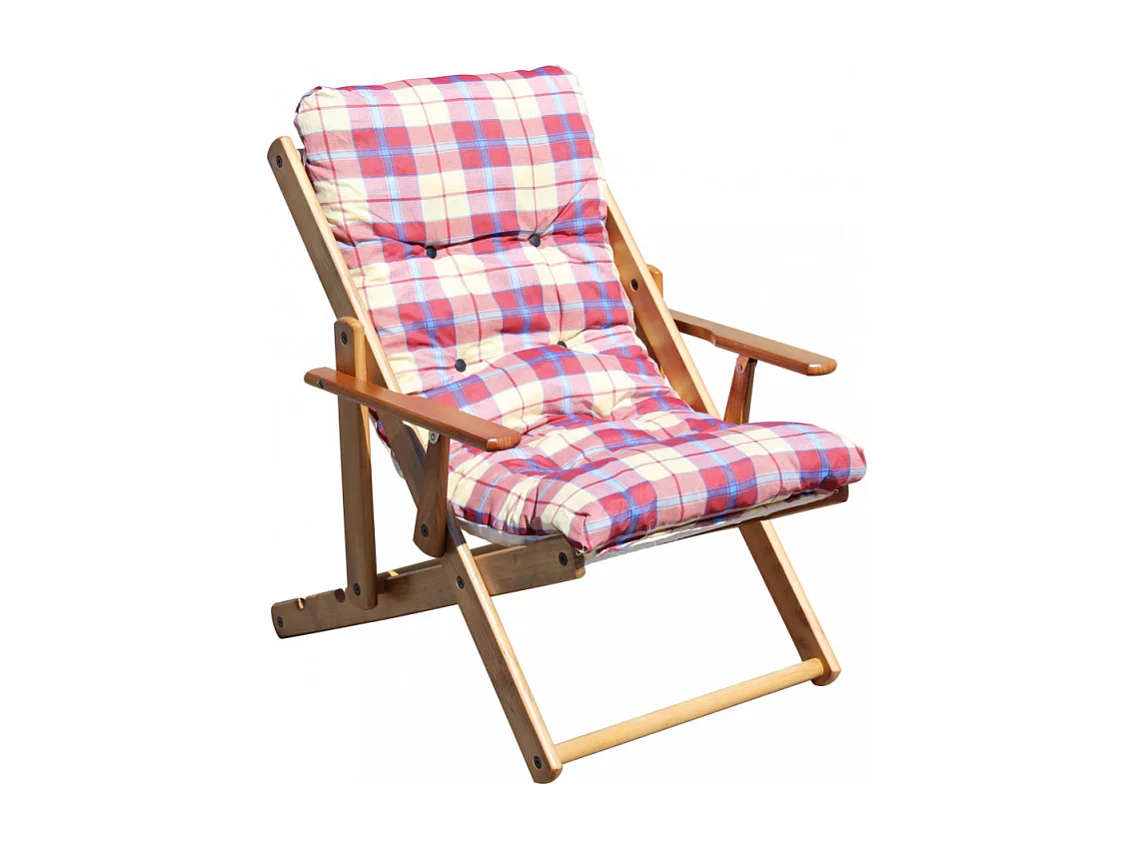 POLTRONA 3 POSIZIONI RELAX MIELE con CUSCINO