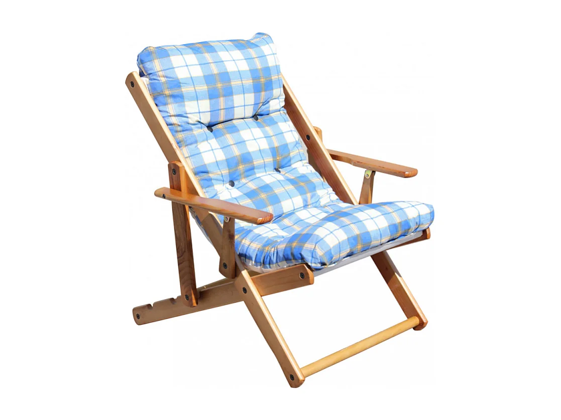 POLTRONA 3 POSIZIONI RELAX MIELE con CUSCINO