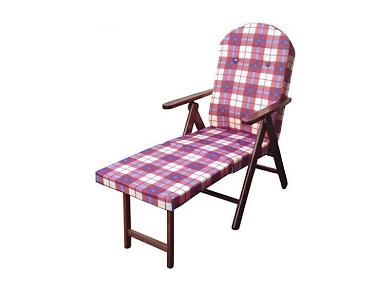 POLTRONA 4 POSIZIONI RELAX FAGGIO con CUSCINO E PROLUNGA