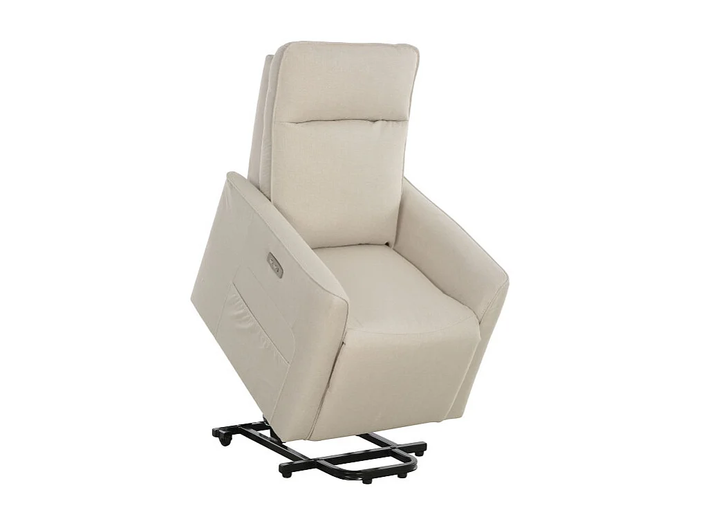 Poltrona Relax Carlotta D con Usb Tessuto Safari