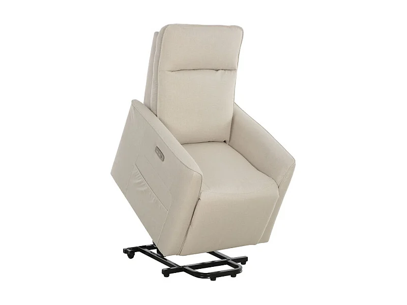 Poltrona Relax Carlotta D con Usb Tessuto Safari