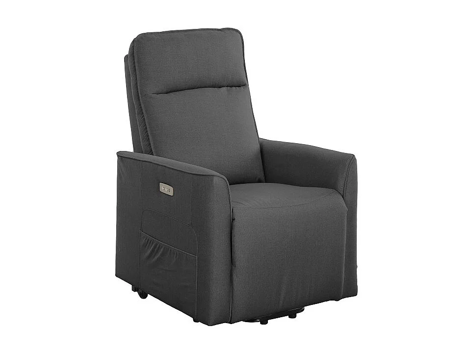 Poltrona Relax Carlotta D con Usb Tessuto Fumo