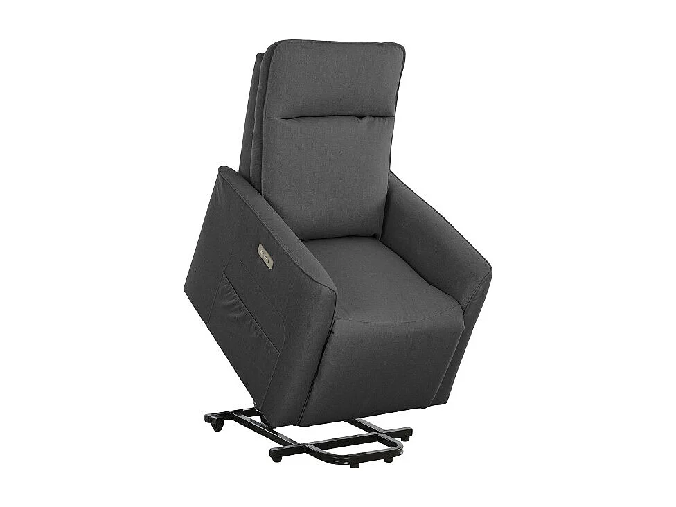 Poltrona Relax Carlotta D con Usb Tessuto Fumo