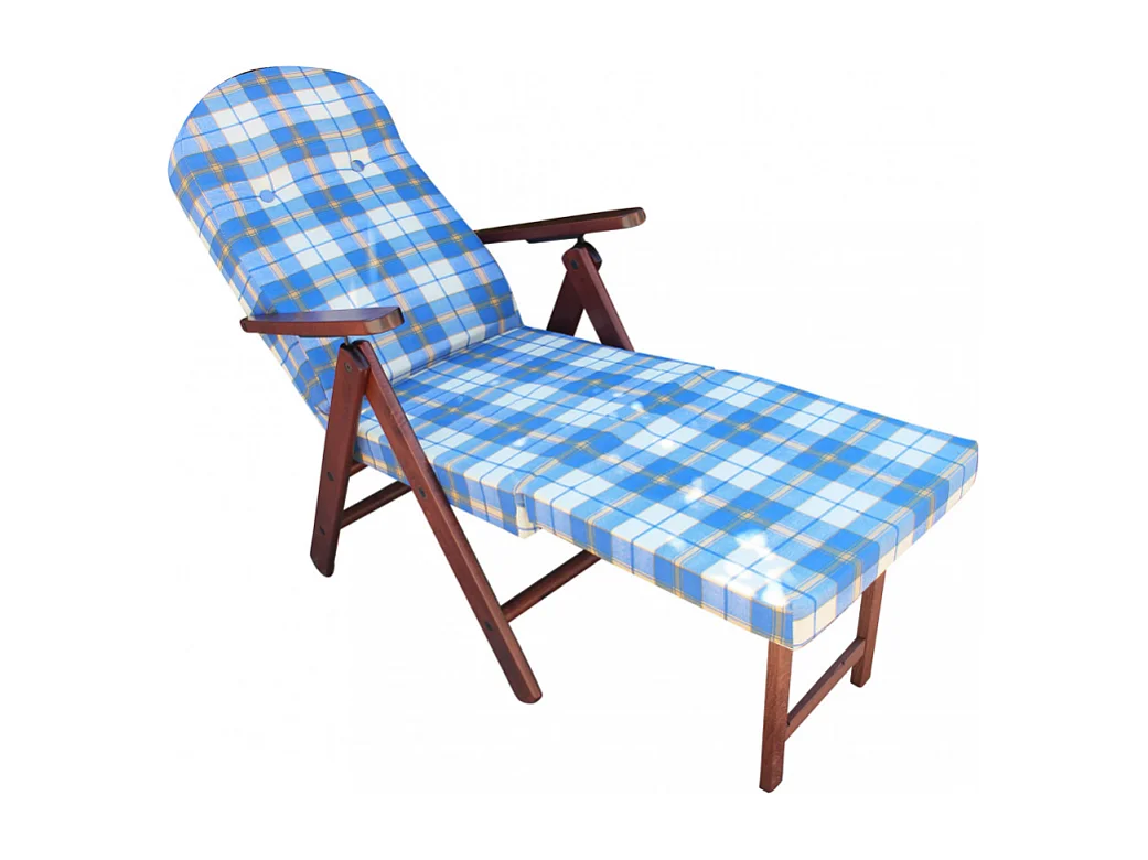 POLTRONA 4 POSIZIONI RELAX FAGGIO con CUSCINO E PROLUNGA