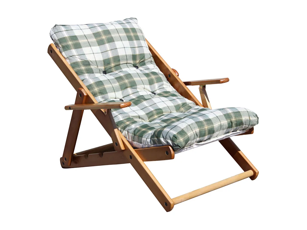 POLTRONA 3 POSIZIONI RELAX MIELE con CUSCINO