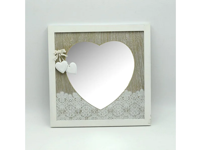 Specchio elegancia cuore cm 30x1,5h30