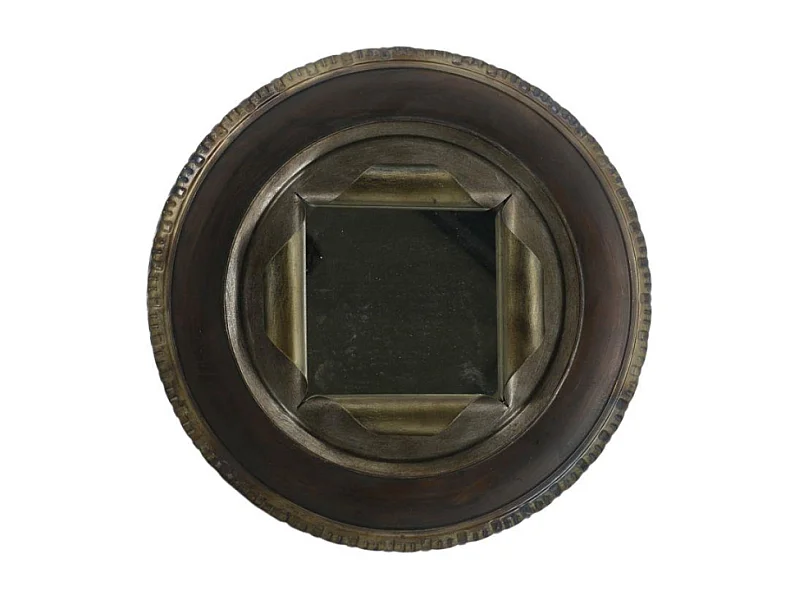 Specchio metallo pneumatico nero cm ø41x10