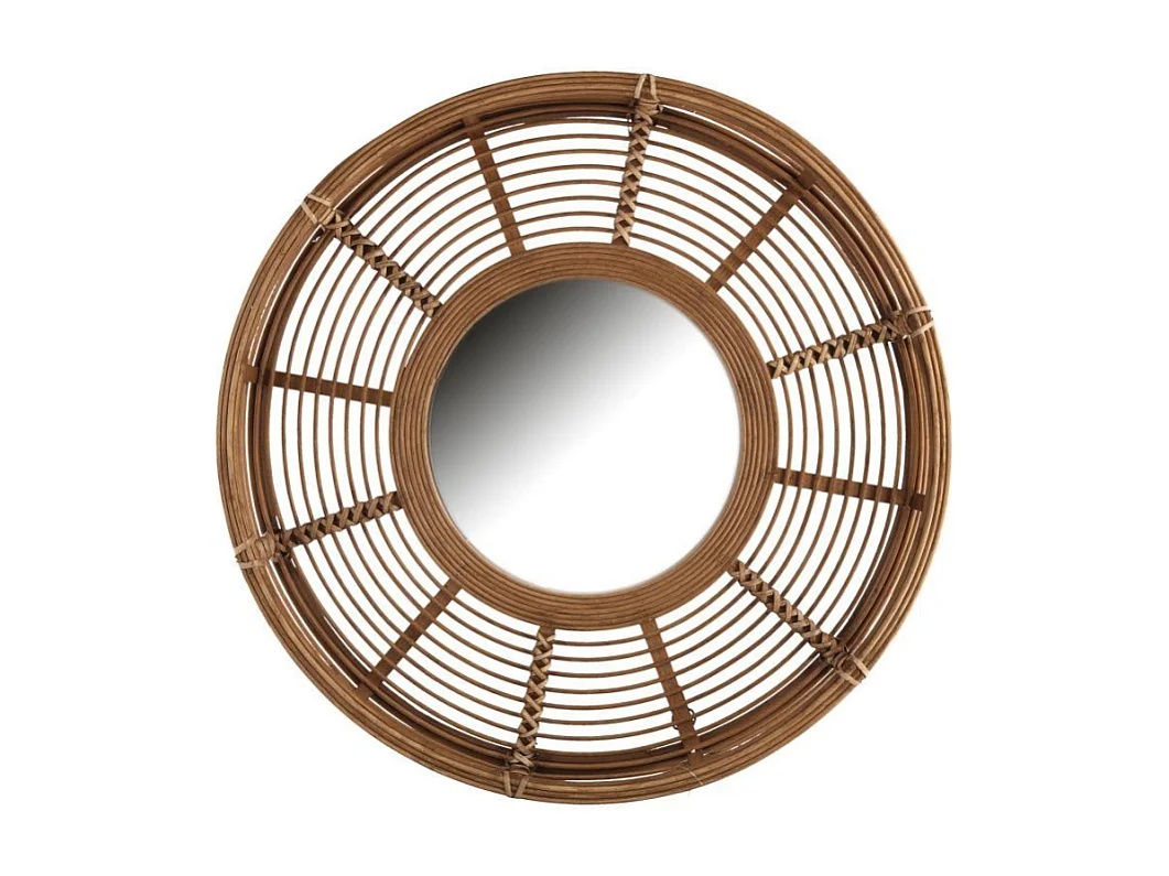 Specchio legno naturale tondo cm ø62x8,5