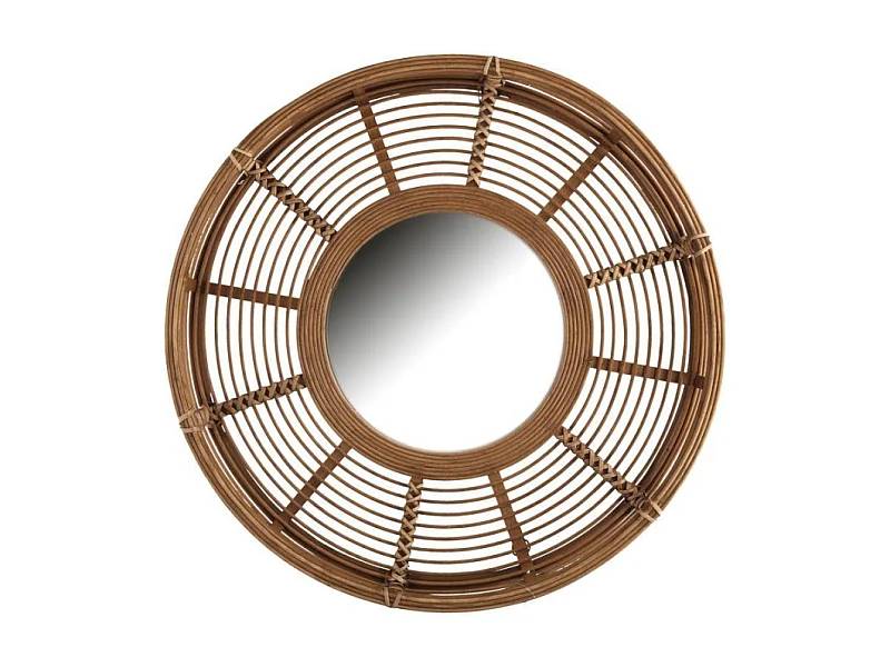 Specchio legno naturale tondo cm ø62x8,5