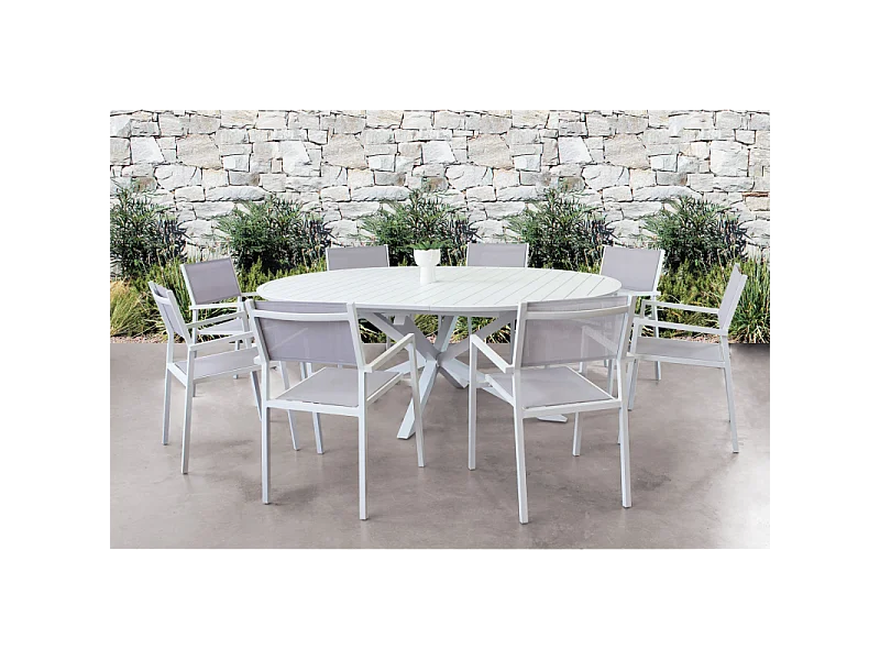 TAVOLO ROTONDO CAMELOT ALLUNGABILE 150/200 X 150