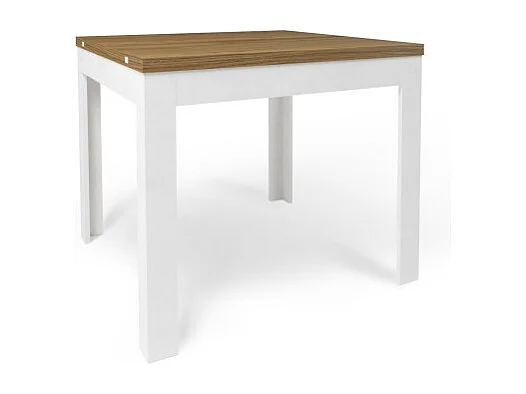 Tavolo Pieghevole 90+90 Noce Stelvio cm 90x90x75h - Sarmog