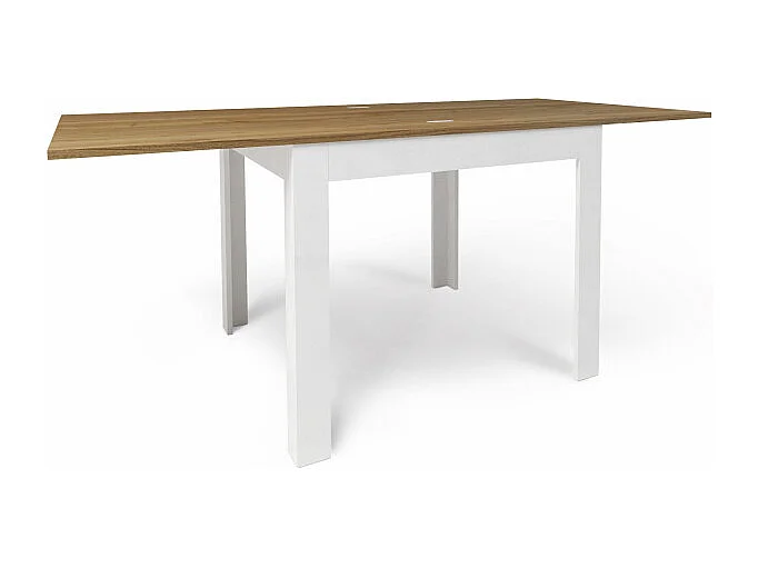 Tavolo Pieghevole 90+90 Noce Stelvio cm 90x90x75h - Sarmog