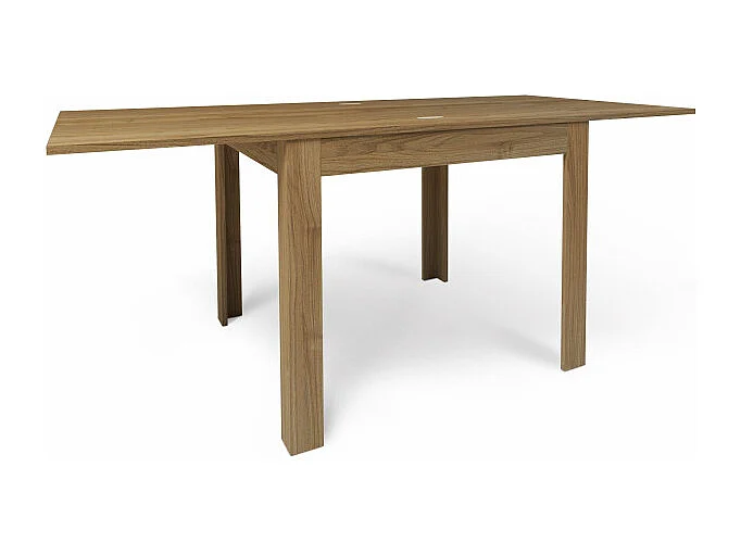 Tavolo Pieghevole 90+90 Noce Stelvio cm 90x90x75h - Sarmog