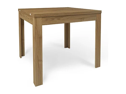 Tavolo Pieghevole 90+90 Noce Stelvio cm 90x90x75h - Sarmog