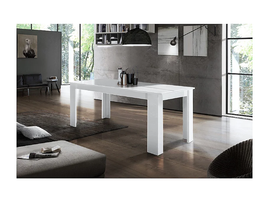 Tavolo allungabile Jesi – 140/190x75x90 – Bianco Lucido
