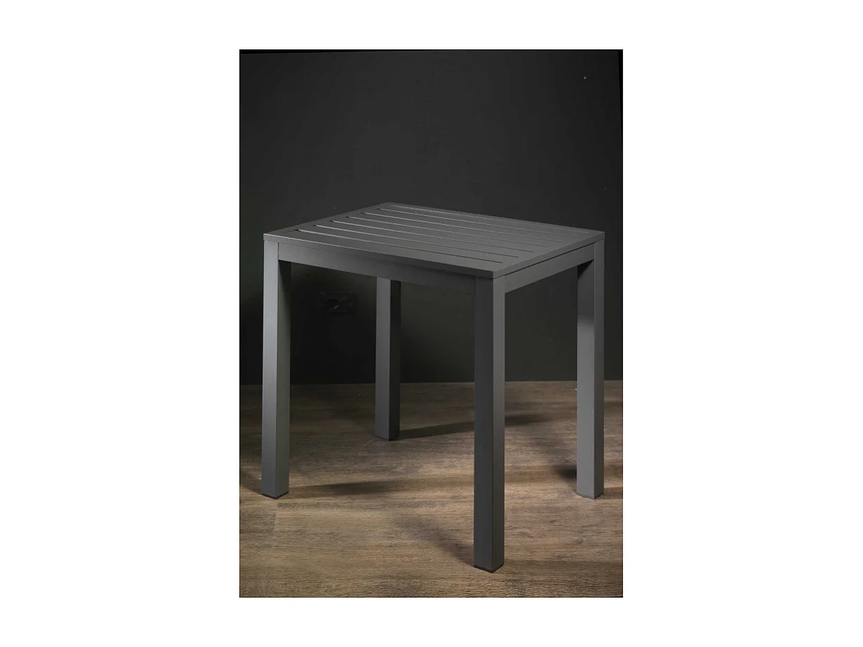 Tavolo alluminio sullivan antracite quadro cm 70x70h75