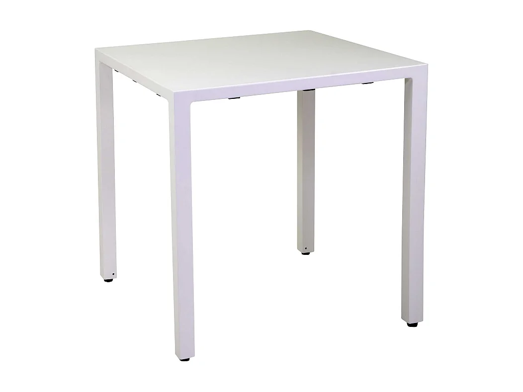 Tavolo alluminio regolabile Alma biancoquadro cm 70x70h75
