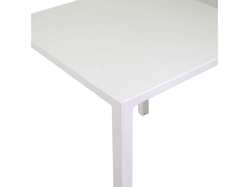 Tavolo alluminio regolabile Alma biancoquadro cm 70x70h75