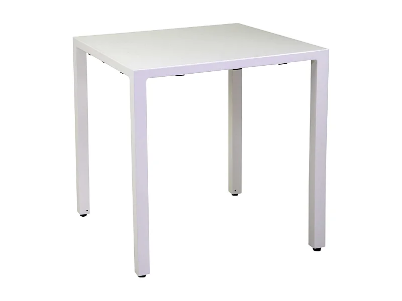 Tavolo alluminio regolabile Alma biancoquadro cm 70x70h75