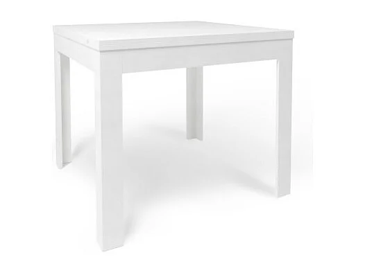 Tavolo Pieghevole 90+90 Ossido Bianco cm 90x90x75h - Sarmog